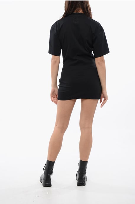 SMALL ARROW T-Shirt-Kleid mit Knoten vorne in Schwarz - Image 2