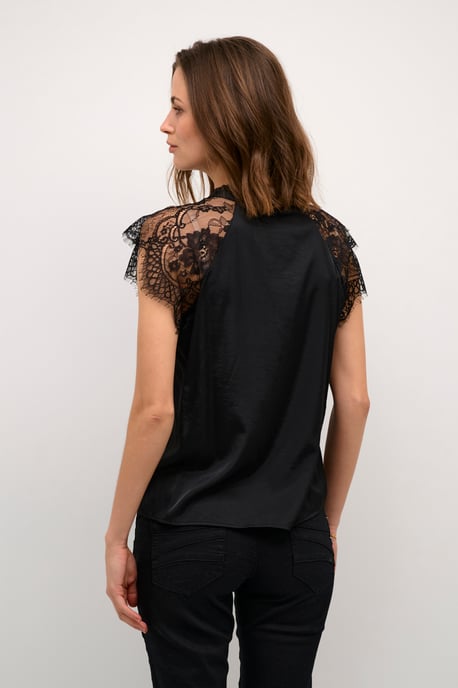 Kurzarm-Bluse Straight fit black - Image 5