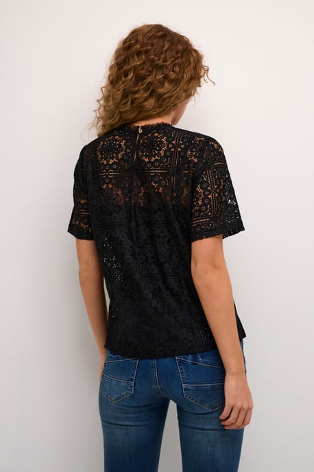Kurzarm-Bluse Regular fit black - Image 3