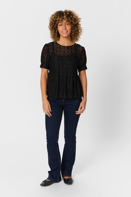 Kurzarm-Bluse Feminine black - Image 3