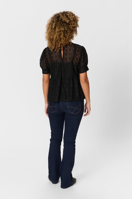 Kurzarm-Bluse Feminine black - Image 4