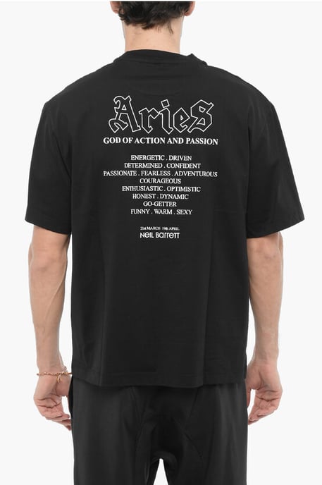 Slim Fit ARIES THE WARRIAR T-Shirt mit Rundhalsausschnitt in Schwarz - Image 2
