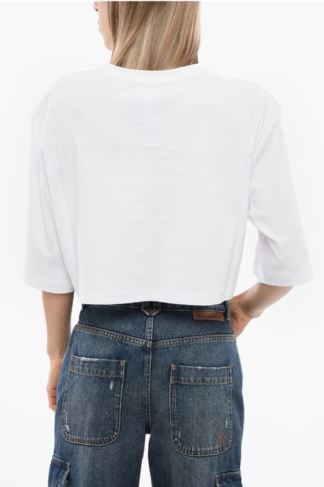 Kurzes GENYA T-Shirt mit Oversized Fit in Weiß - Image 2