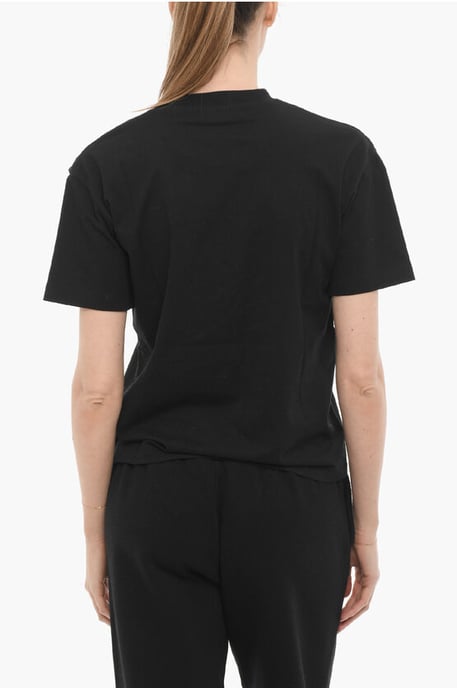 Einfarbiges T-Shirt mit Rundhalsausschnitt in Schwarz - Image 2