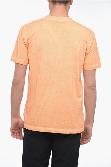SUNSET CROSS T-Shirt mit Logo-Patch in Orange - Image 3