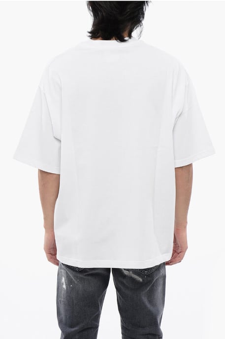 Oversize-T-Shirt mit Halsketten-Print in Weiß - Image 2