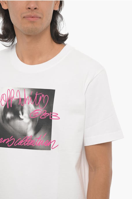 Off-White Tornado Type Slim Fit weisses T-Shirt - Image 3