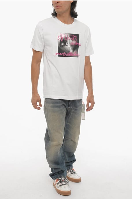 Off-White Tornado Type Slim Fit weisses T-Shirt - Image 4