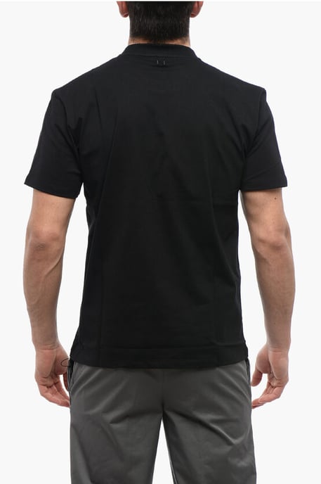 Slim Fit T-Shirt aus Baumwolle DOUBLE BOLT in Schwarz - Image 2