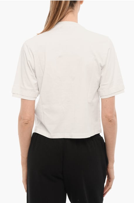 Einfarbiges STOPPERS Rundhals-T-Shirt mit abnehmbarer Kette in Weiß - Image 2