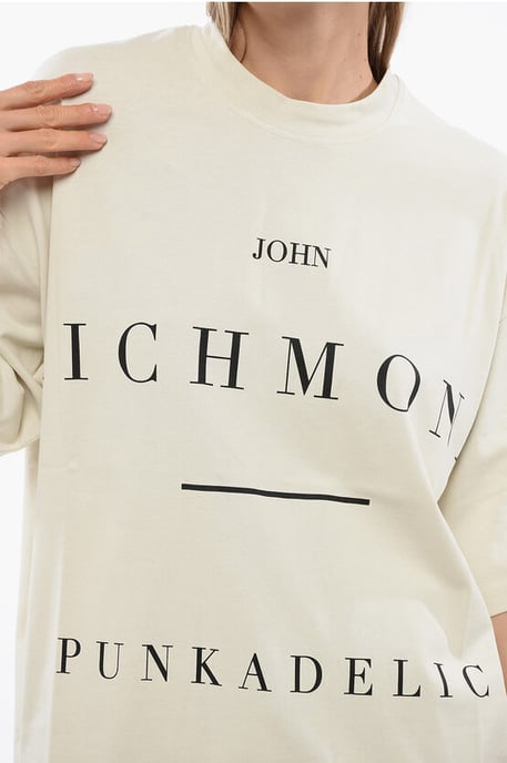 PELAC Oversize T-Shirt mit Kontrastprint in Beige - Image 3