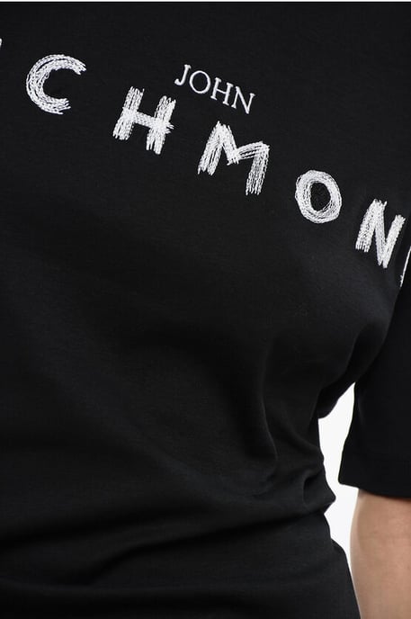 TOMIOK Überzieh-T-Shirt mit Spitzendetail hinten in Schwarz - Image 3