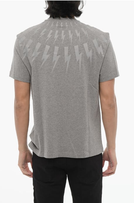 Neil Barrett Slim-Fit T-Shirt "FAIRISLE THUNDERBOLT" - Grau - Image 2