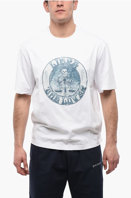 Slim Fit T-Shirt aus Baumwolle LIBRA ROCKBAND in Weiß - Image 1