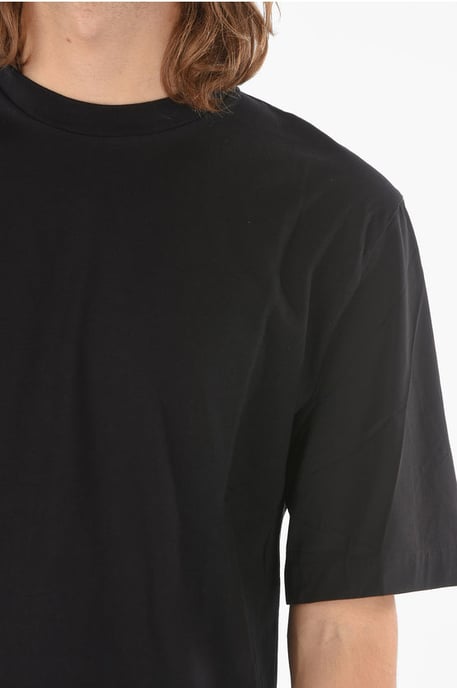 Jersey MINIMAL T-Shirt mit Ärmeln aus Stretch-Nylon in Schwarz - Image 3