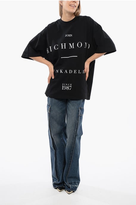 Over PELAC T-Shirt mit Kontrastprint in Schwarz - Image 4