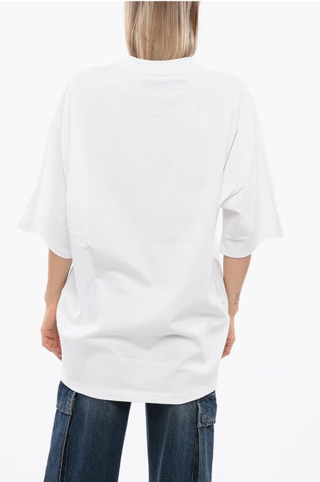 PELAC Oversize-T-Shirt mit Kontrastprint in Weiß - Image 2