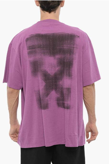 Einfarbiges T-Shirt mit Rundhalsausschnitt in Violett - Image 2