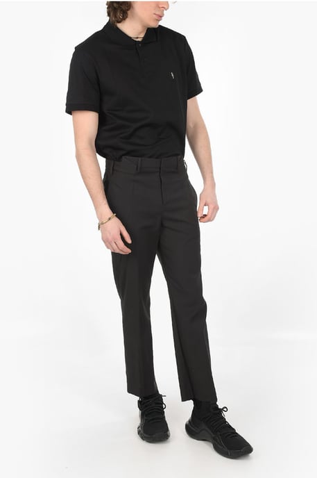 Slim Fit Hose mit 4 Taschen und Gürtelschlaufen in Schwarz - Image 4