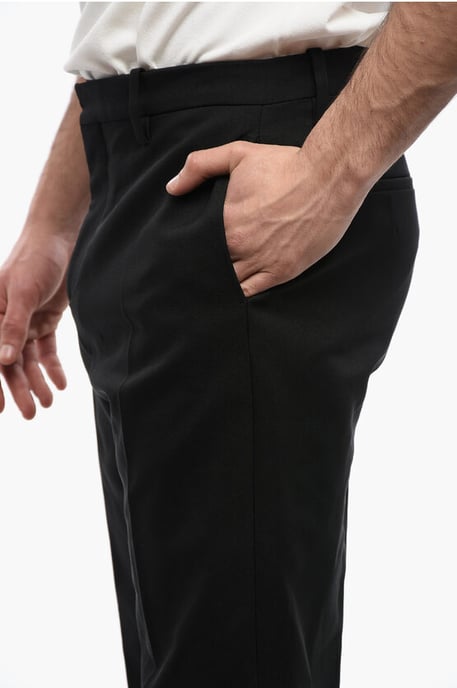 Slim-Fit-Hose TECH DRILL mit Reißverschluss unten in Schwarz - Image 3