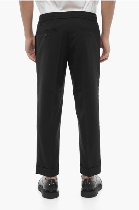 REM-Hose mit niedriger Taille und schmaler Passform und Kordelzug in der Taille in Schwarz - Image 2