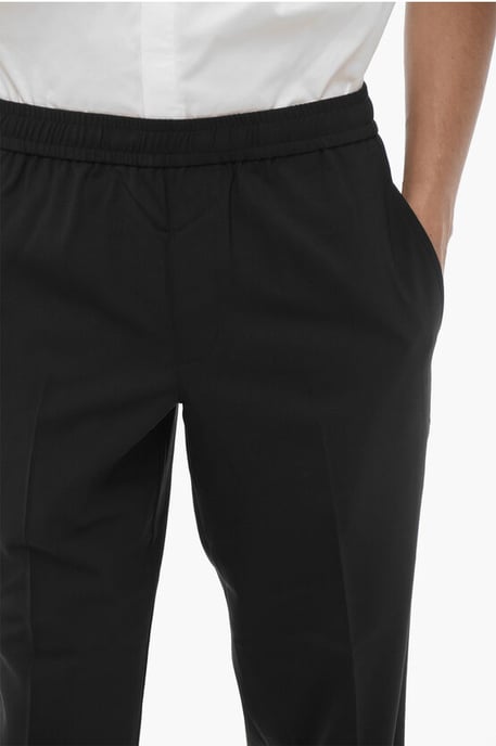 REM-Hose mit niedriger Taille und schmaler Passform und Kordelzug in der Taille in Schwarz - Image 3