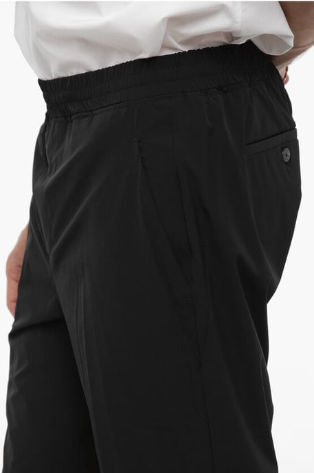 Nylon REM Hose mit elastischem Bund in Schwarz - Image 3