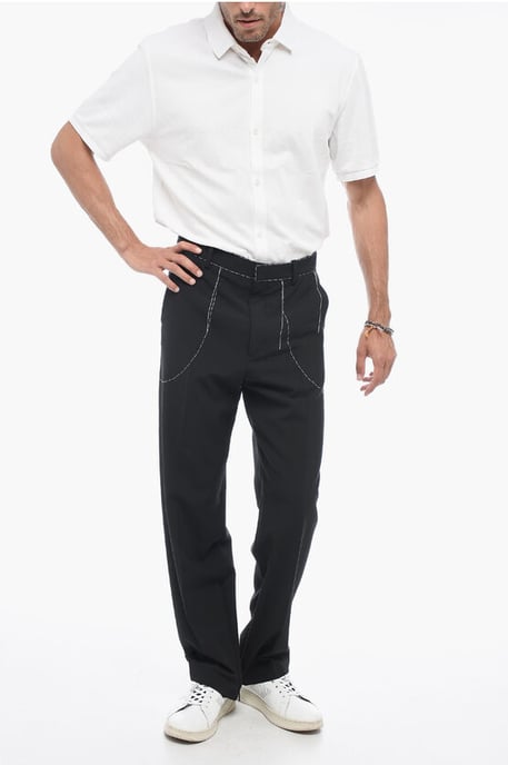 Schneiderhose mit Ziernähten in Schwarz - Image 3