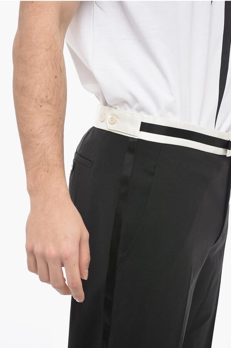 Slim Fit Hose JAMIE mit Kontrastdetails in Schwarz - Image 3