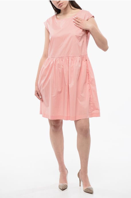 Ärmelloses Popeline-Baumwollkleid in Rosa - Image 4