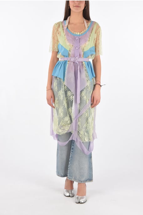 MM0 Spitzenkleid mit Gürtel in Multicolor - Image 4