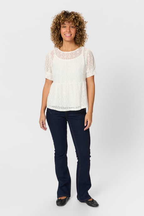 Kurzarm-Bluse Feminine white - Image 2