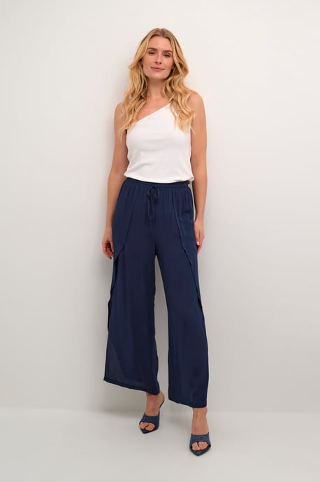 Lässige Hose Lockerer Schnitt navy blue - Image 1