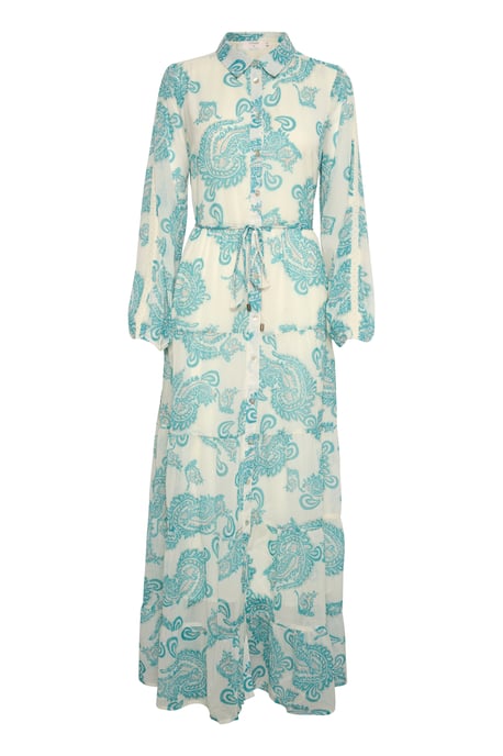 Kleid A-shape white green - Image 3