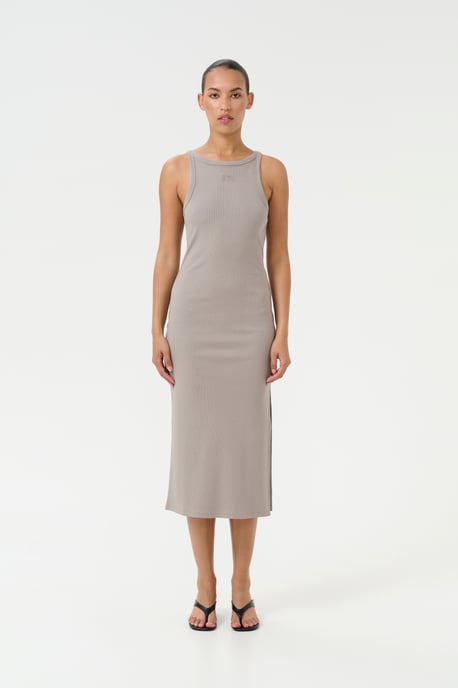 Jerseykleid Slim fit light grey - Image 1