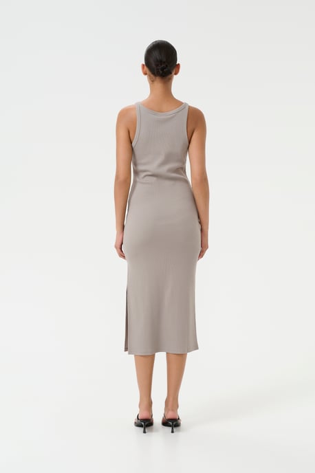 Jerseykleid Slim fit light grey - Image 3