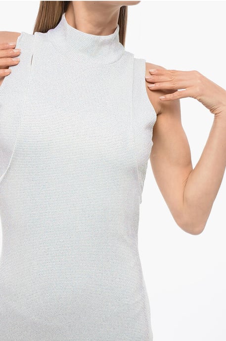 Strassbesetztes Minikleid in Grau - Image 3