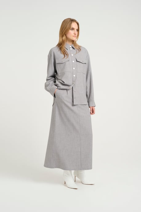 Langarm-Hemd Oversize fit grey - Image 2