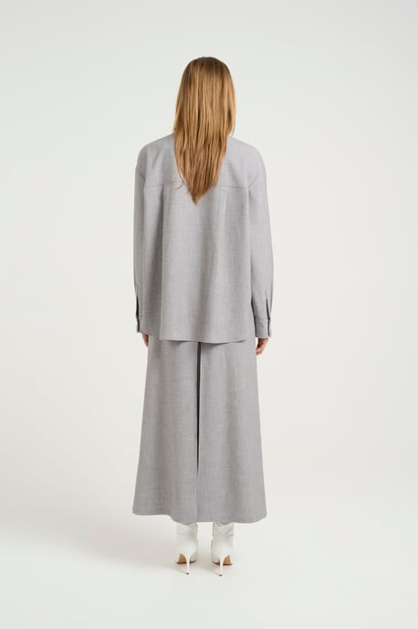 Langarm-Hemd Oversize fit grey - Image 3