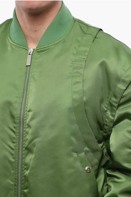 Wattierte ARROW Bomberjacke mit abnehmbaren Ärmeln in Grün - Image 3