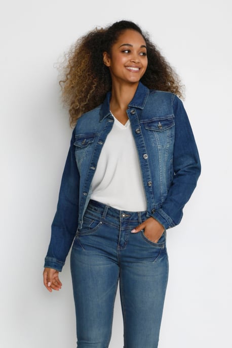 Denimjacke mit femininer Silhouette blue - Image 5
