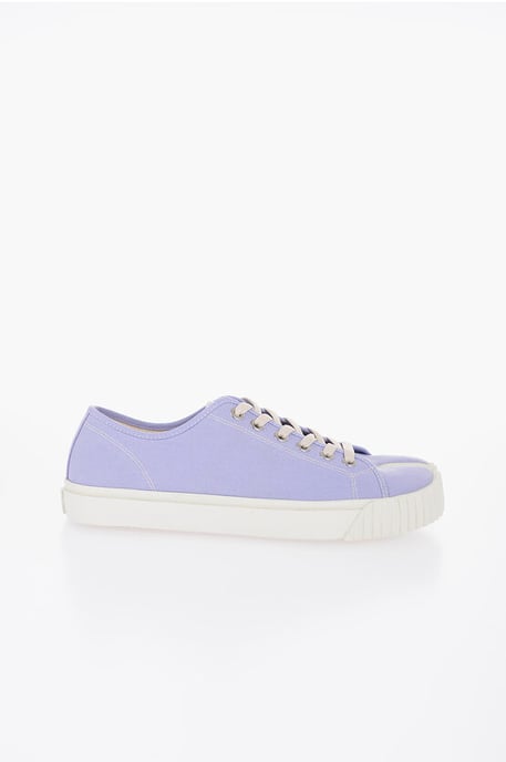 Low-Top Tabi Sneakers aus Canvas in Violett - Image 3