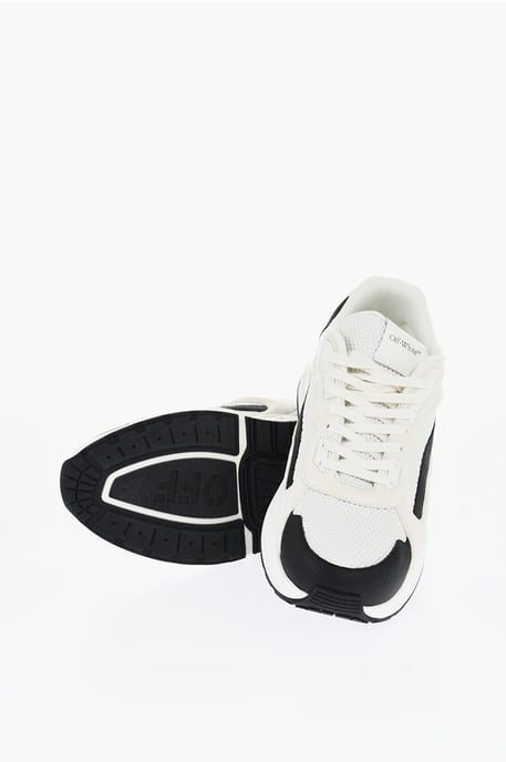 Low-Top KICK OFF Sneaker mit Wildlederdetails in Weiß - Image 1
