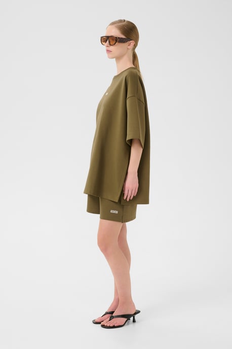 Kurzarm-Bluse Oversize fit olive - Image 2