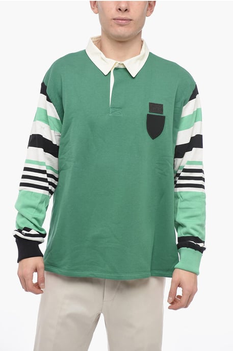 Box Fit COLLEGIC RUGBY Polo mit Strickärmeln in Grün - Image 1