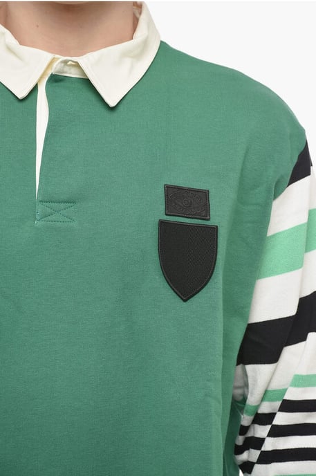 Box Fit COLLEGIC RUGBY Polo mit Strickärmeln in Grün - Image 3