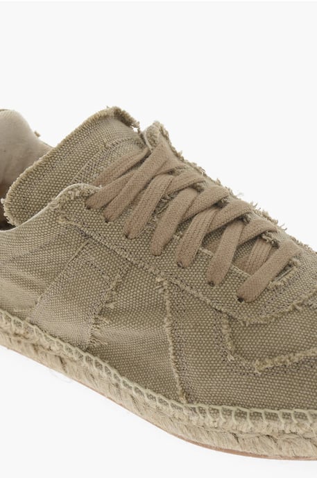 MM22 Low-Top-Sneaker aus Baumwolle mit Jutesohle in Grün - Image 4