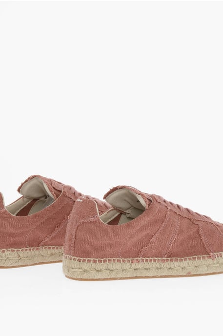 MM22 Canvas Low Top Sneakers mit Jute-Detail in Pink - Image 2