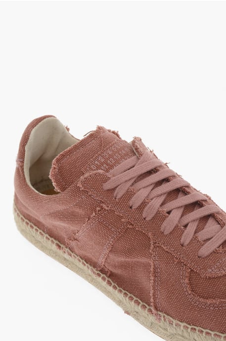 MM22 Canvas Low Top Sneakers mit Jute-Detail in Pink - Image 4