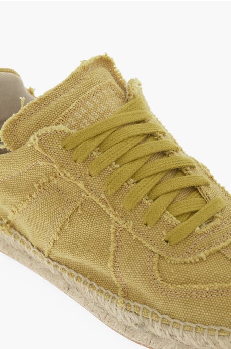 MM22 Canvas Low Top Sneakers mit Jute-Detail in Gelb - Image 4